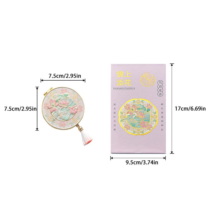 Chinese Style Craft Metal Makeup Mirror With Tassel Folding Portable Cosmetic Mirror Creative Exquisite Handheld Mirror Student