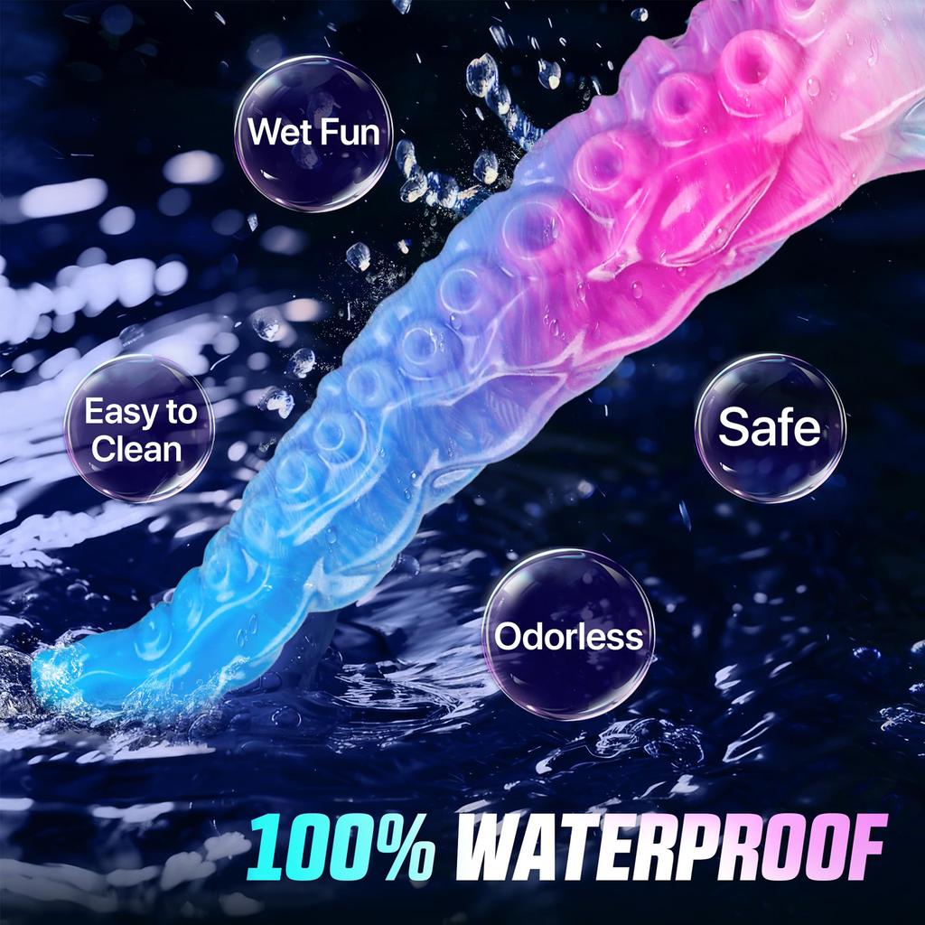 Alien Octopus Tentacle Dildo - Fantasy Silicone Anal Plug for Women & Men, Unique Curved,G-Spot & Prostate Stimulation, Adult Toy