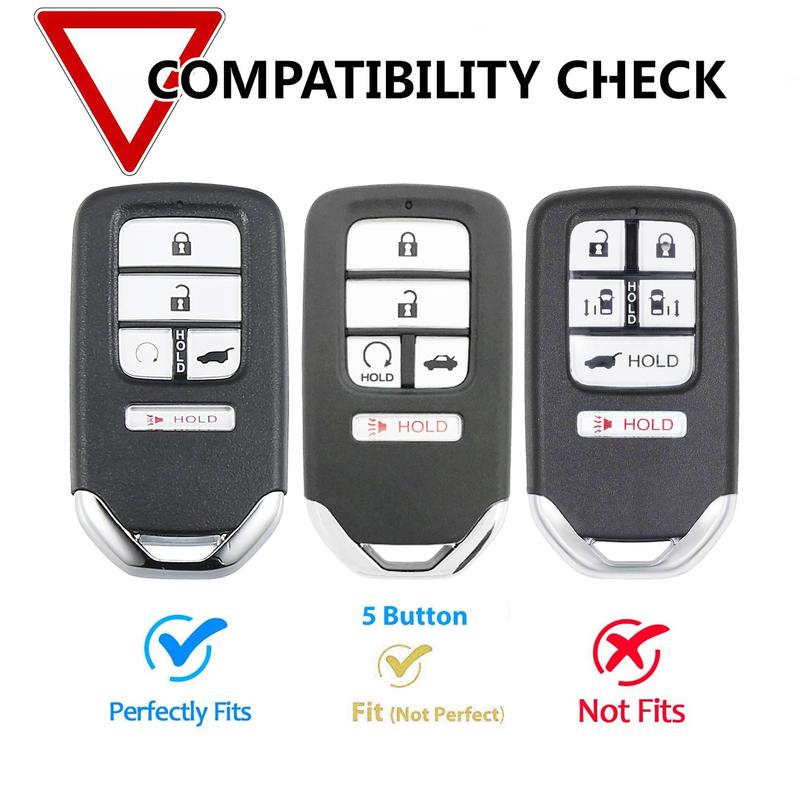 For Honda HRV CRV Passport Accord Civic Pilot 2016  5 Button Remote Car Key Fob Cover Silicone Protective Case Holder Shell