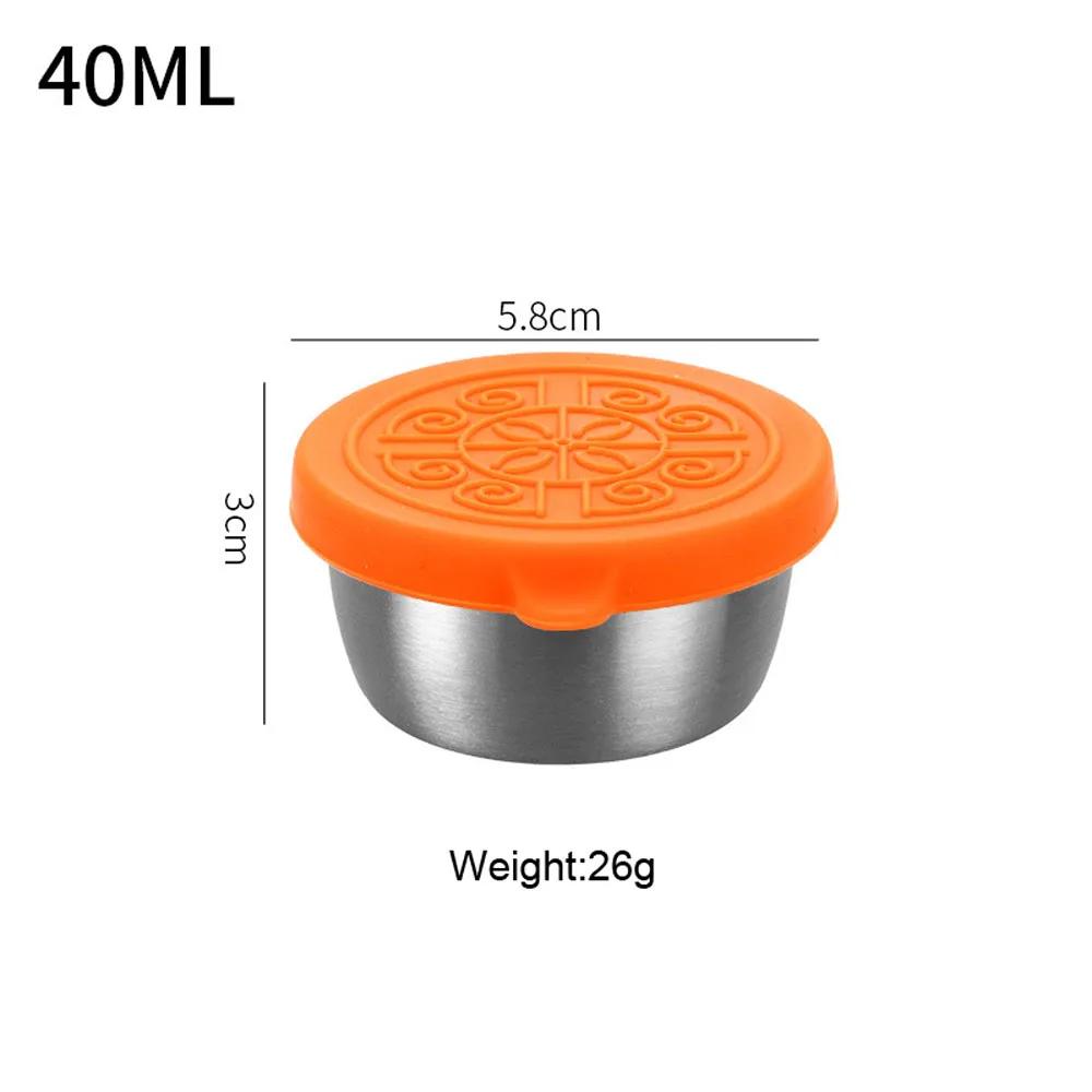 1ks Nádoba na salátový dresink s 1,35oz/40ml opakovaně použitelným nerezovým kelímkem a nepropustnými silikonovými víčky do svačinové krabičky a na piknik