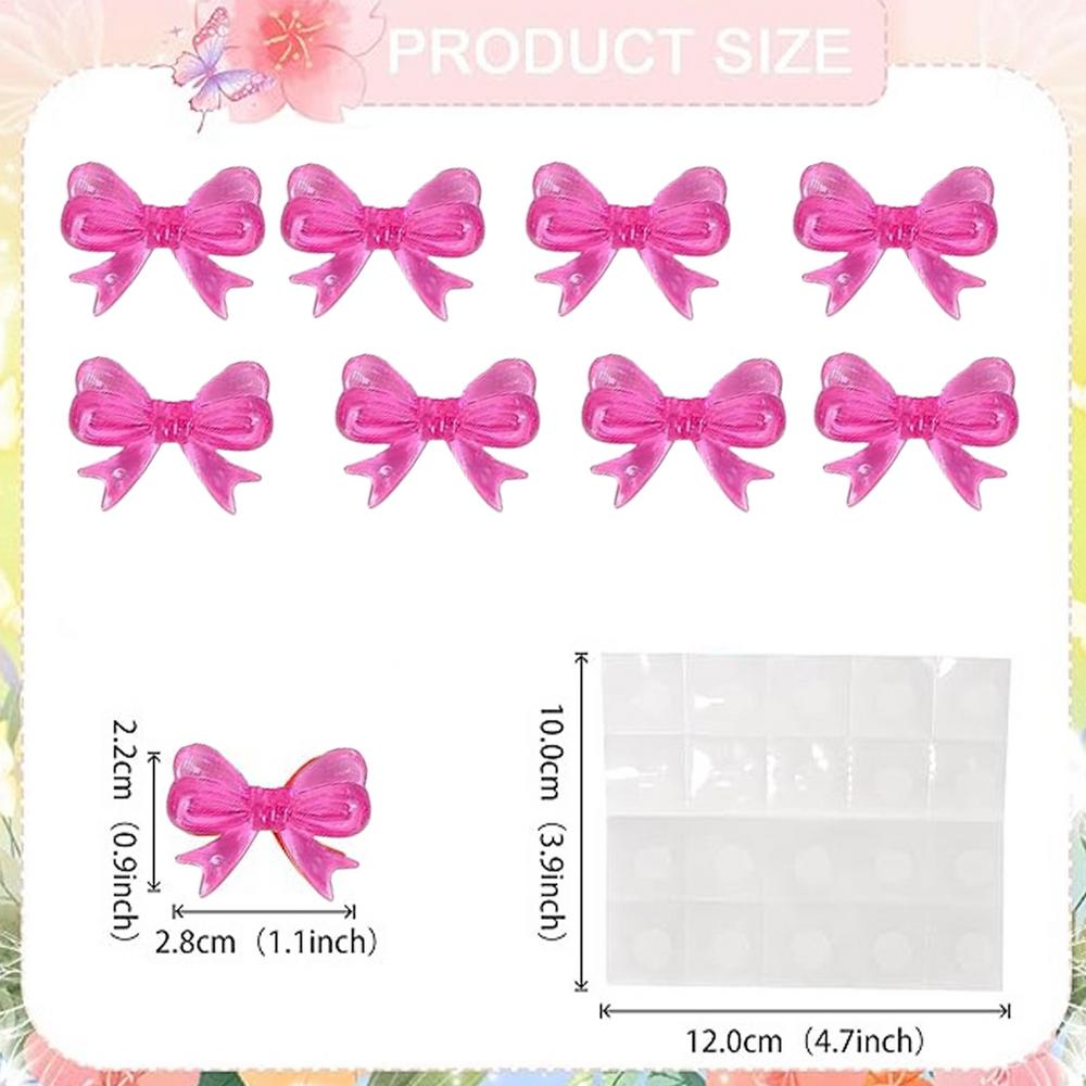30PCS Resin Bow Cupcake Toppers Wedding Christmas Party Decorations Birthday Baby Shower Cake Decor Bow Tie Ornaments
