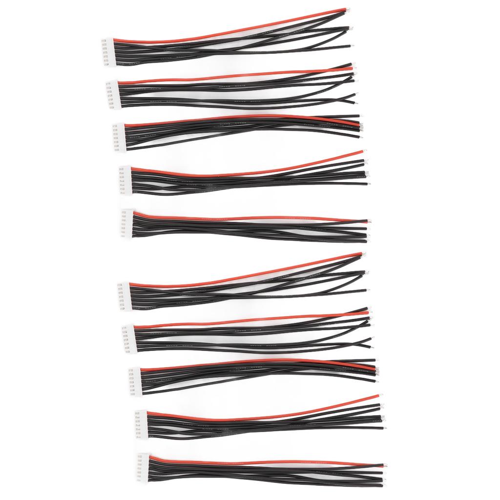 10PCS 6S Balance Plug Extension Cable DIY Tear Resistant Insulation Lithium Battery Balance Charging Cable 5.9in