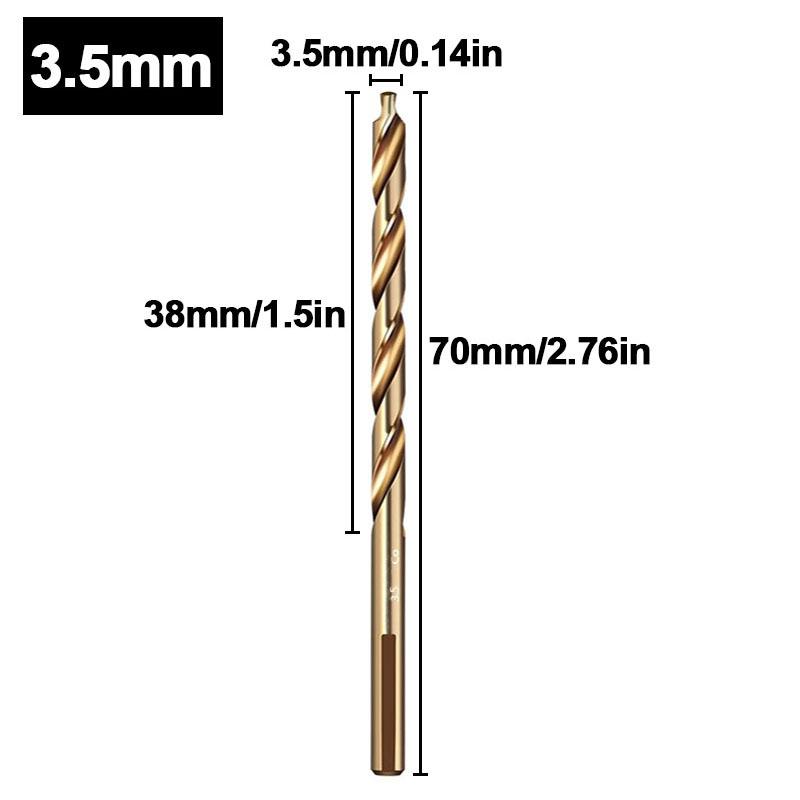 Cobalt Step Drill Bit M35 High Speed Steel Straight Shank 3-13mm HSS Twist Bit for Metal Stainless Steel Iron Drilling