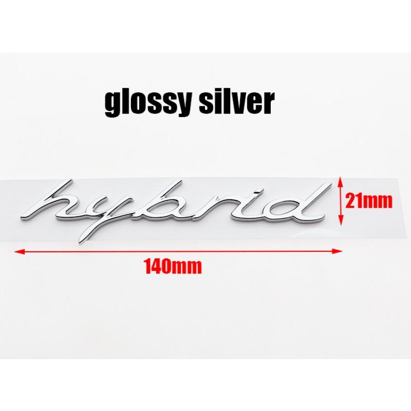 

1 шт. нова 4 S Turbo e hybrid ABS Наклейка з логотипом збоку крила автомобіля Наклейка з бейджем на задні двері багажника Емблема автомобіля Аксесуари hybrid срібний