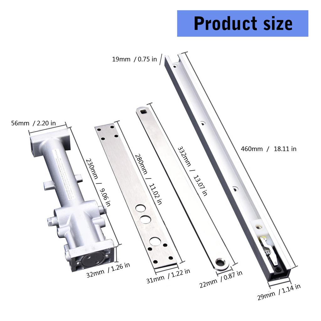 Multipurpose Automatic Door Closers Invisible Hydraulic Home Security System for Door Adjustable Closures Designs