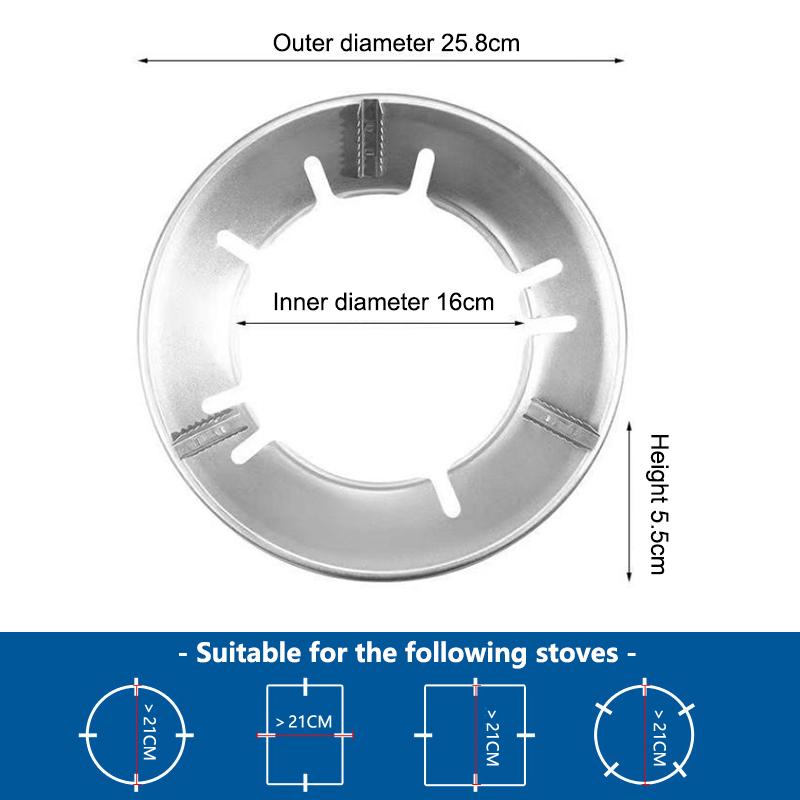 

8-slot Eco Friendly Windproof Energy Saving Gas Stove Cover Gather Flame Stand Heat Resistant Durable Fireproof Outdoor Camping срібний