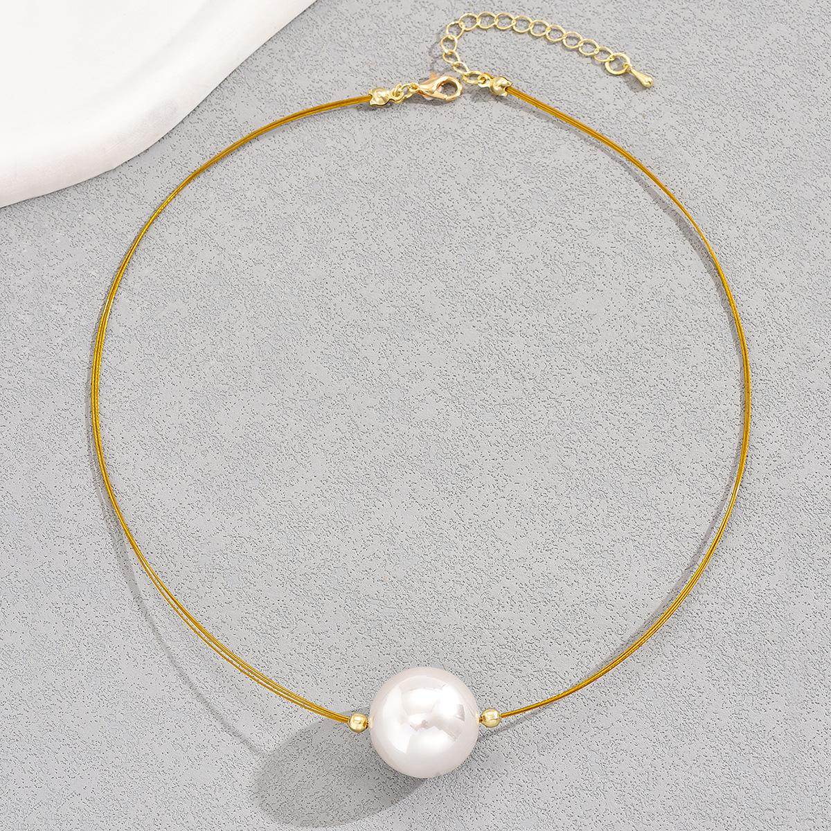 

Французское ретро жемчужное ожерелье женское личностное двухслойное ожерелье с подвеской легкая роскошь нишевый дизайн цепочка на ключицу 14k