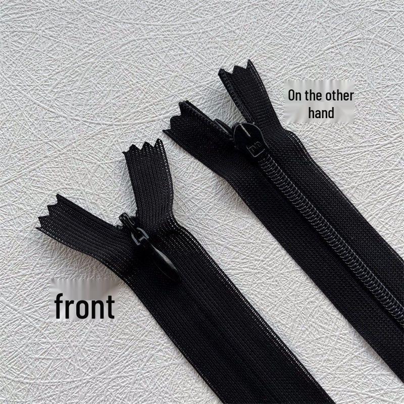 No. 3 Water Drop Head Nylon Lace Edge Invisible Zipper for Skirts and Cushions