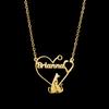 Atoztide Personalized Custom Name Necklace for Women Stainless Steel Heart Pendant Nameplate Choker Link Chain Jewelry Gifts