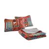 Set Copripiumino 3 Pezzi in Cotone Lavato ad Acqua con Stampa Digitale Spazzolato, Coperta Trapuntata Estiva Double-Sided (264x230 cm)