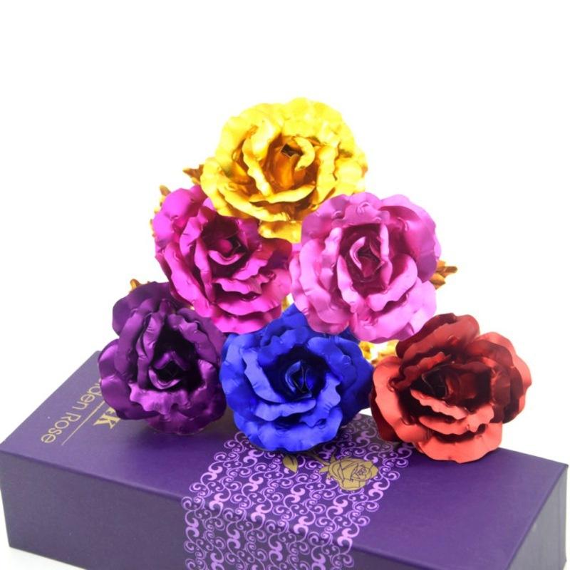 24 K Gold Plated Romantic Rose Flower Christmas Valentine's Day Gifts
