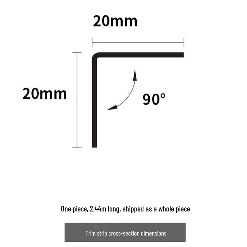 JNL 304 Stainless Steel L-Shaped Edging Trim Strip