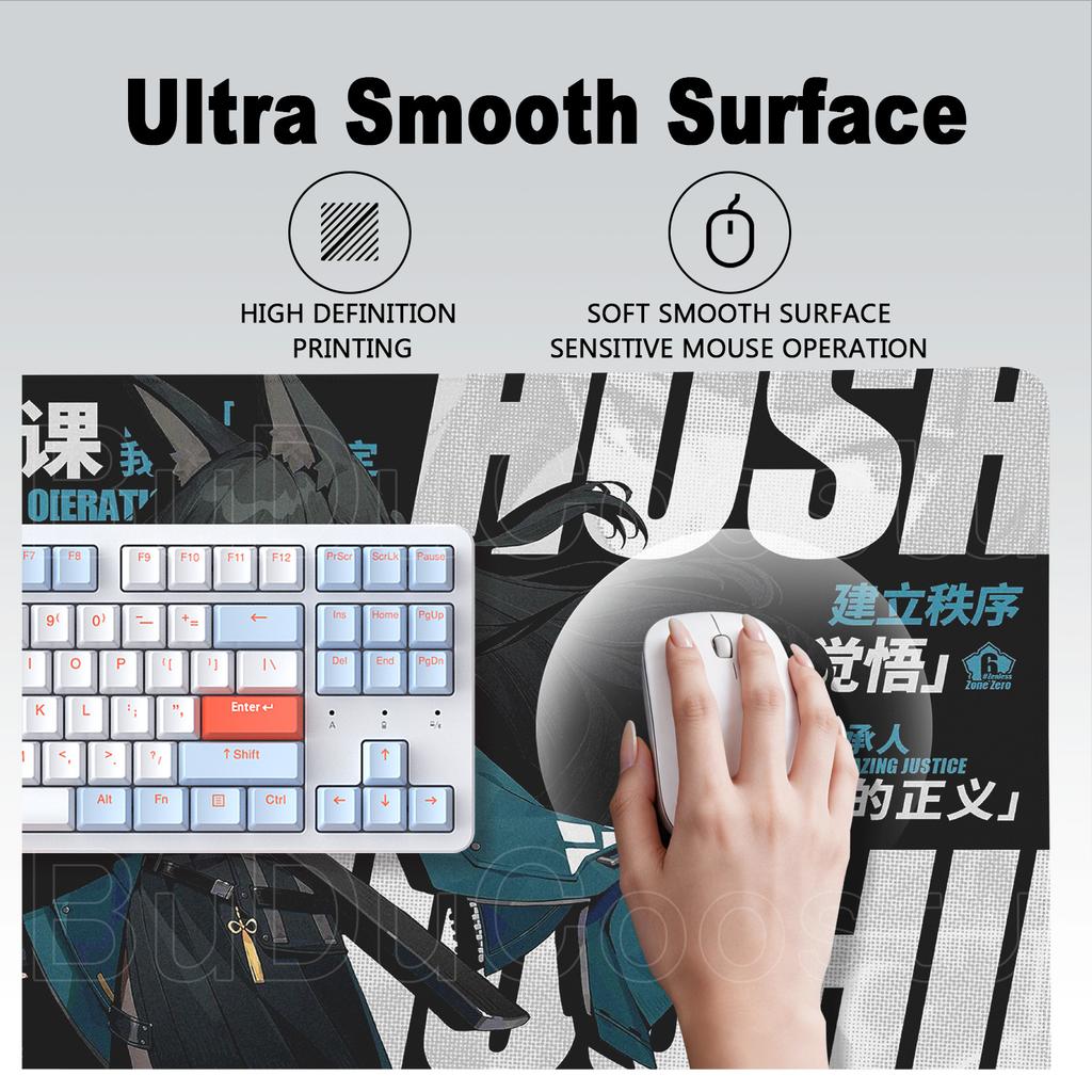 Zenless Zone Zero Gaming Mice Mat 90x40cm Computer Gamer Keyboard Cute HD Anime Mousepad Hoshimi Miyabi Non-slip Office Desk Pad