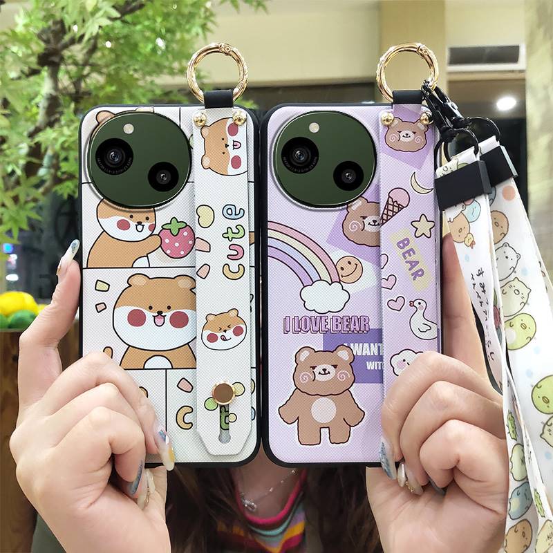 Shockproof Soft Case Phone Case For Sharp Aquos R9/SH-51E Cute Anti-dust Kickstand Waterproof Anti-knock Protective Ring