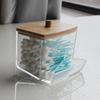 Modische Stabile Kunststoff Wattestäbchen- und Pad-Organizer Aufbewahrungsbox Tragbar für Make-up-Anwendung Haushaltsgebrauch