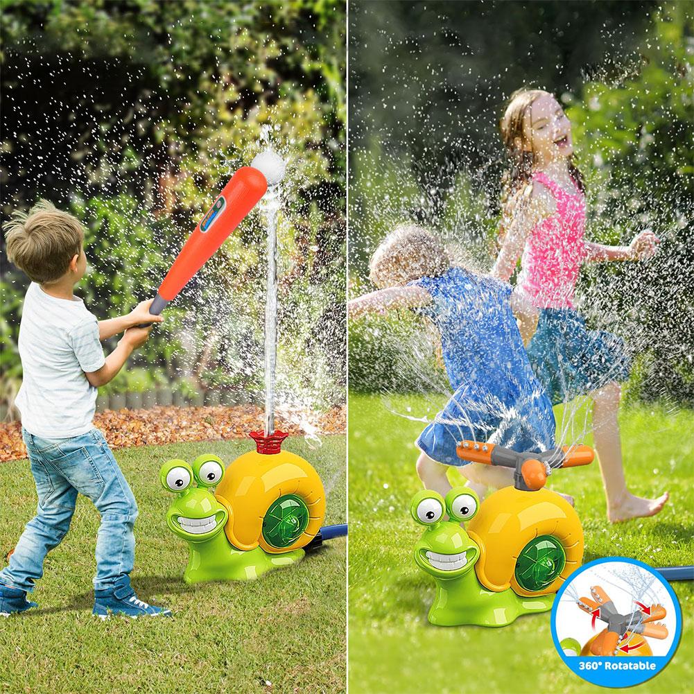 Cartoon Snail Water Sprinkler Baseball Toy Summer Water Game Outdoor Water Toys for Kids Summer Backyard Pool Party Fun