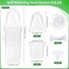 Self Watering Pots 12pcs 2inch Clear Plant Pots with Humidity Dome Adjustable Vent and 150ml Reservoir for Seedlings Propagation