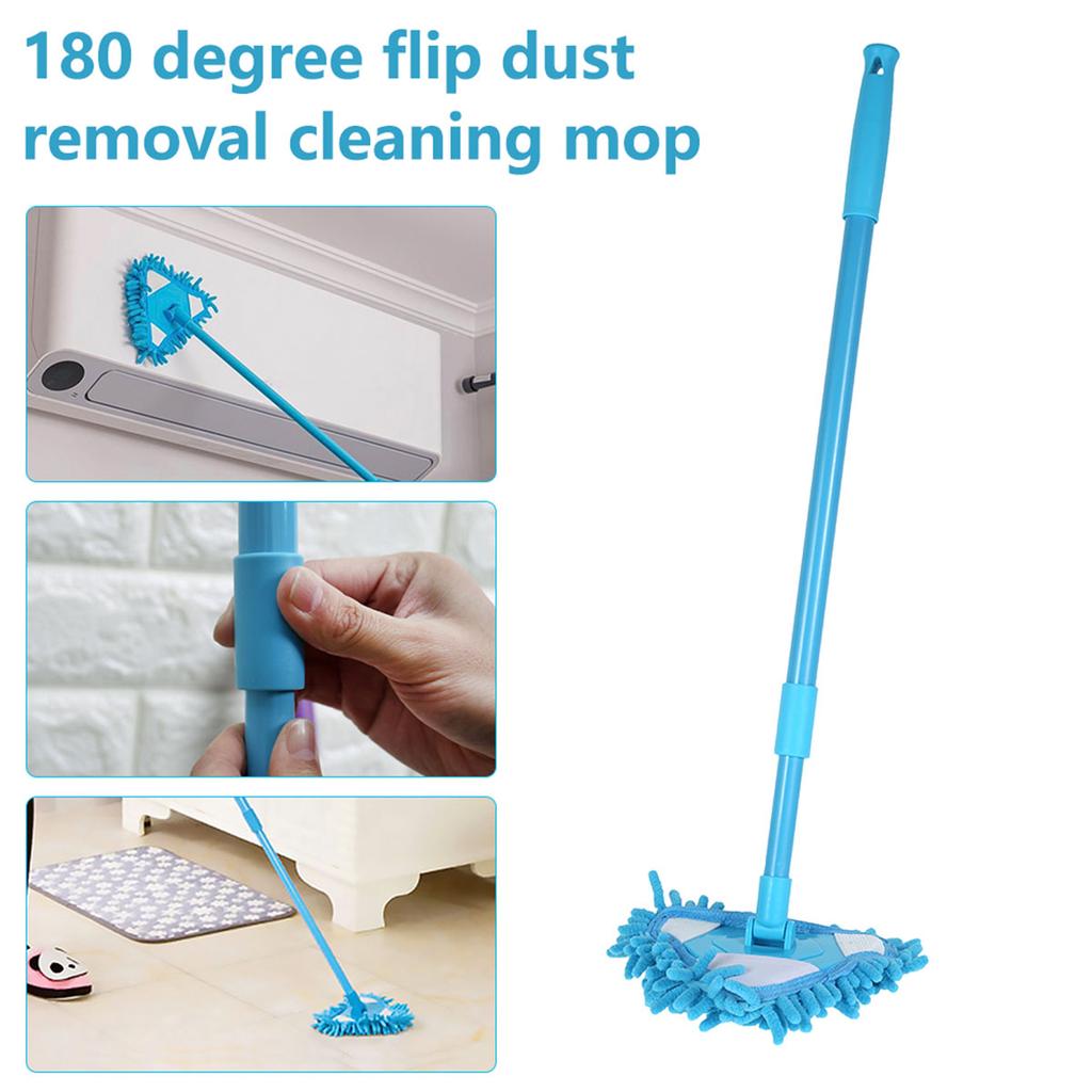 Cleaning Mop 180° Rotatable Adjustable Triangle Mop Extendable Handle Multifunctional Cleaning Mop for Home Kitchen Bathroom