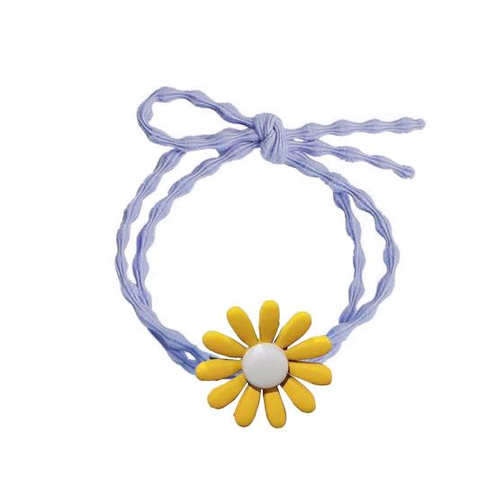 Hair Ring Washable Eye-catching Resin 3D Flower Elastic Hair Ties for Kids
