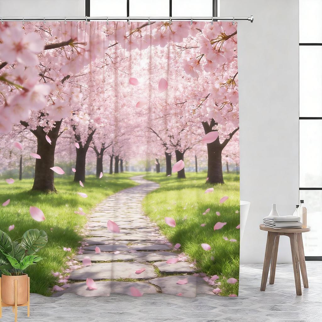 Vibrant Underwater Coral Reef with Sea Turtle & Clownfish Waterproof Shower Curtain for Bathroom Decor