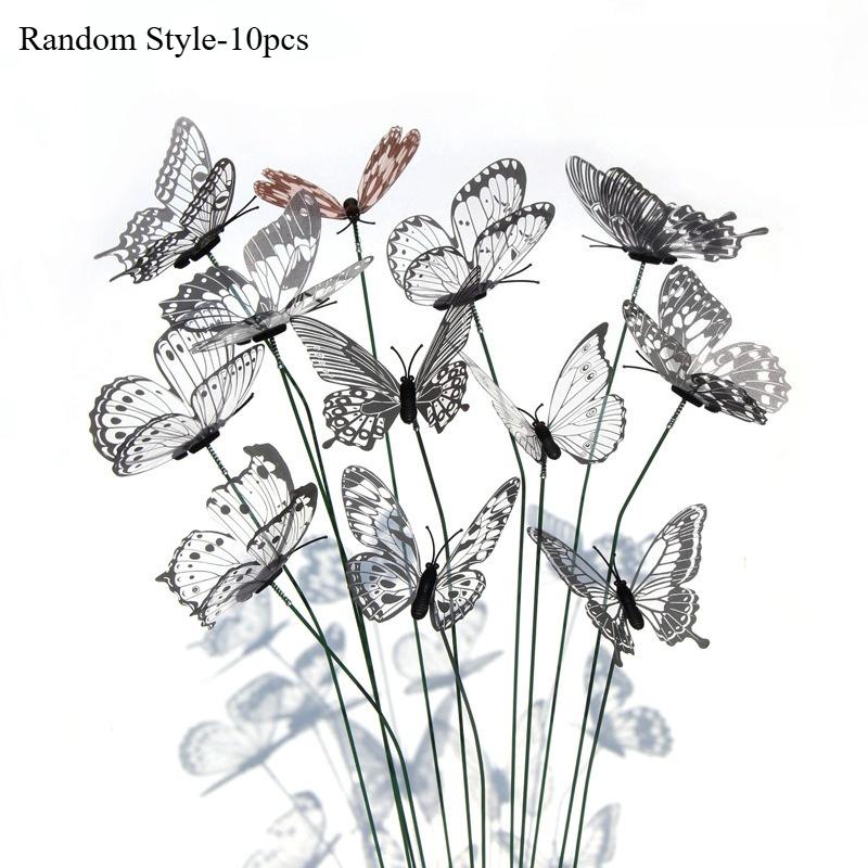 10pcs PVC Garden Stakes Realistic Butterfly Decor Wedding Outdoor Home Decor Wedding Decorations Rustic Charm Durable Decoration