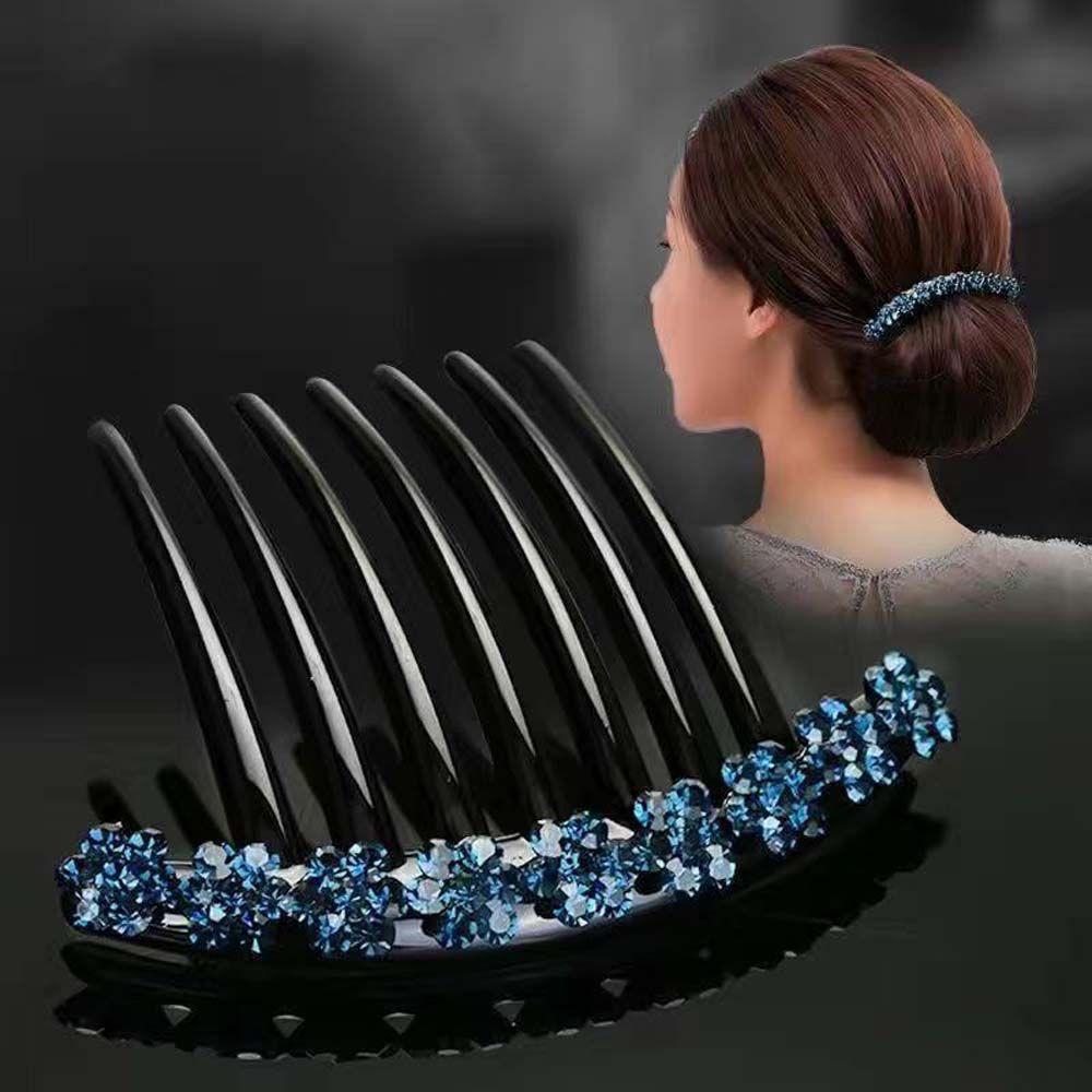 Ponytail Holder For Girls Korean Barrettes Crystal Hair Clips Women Hair Comb Mother Headwear