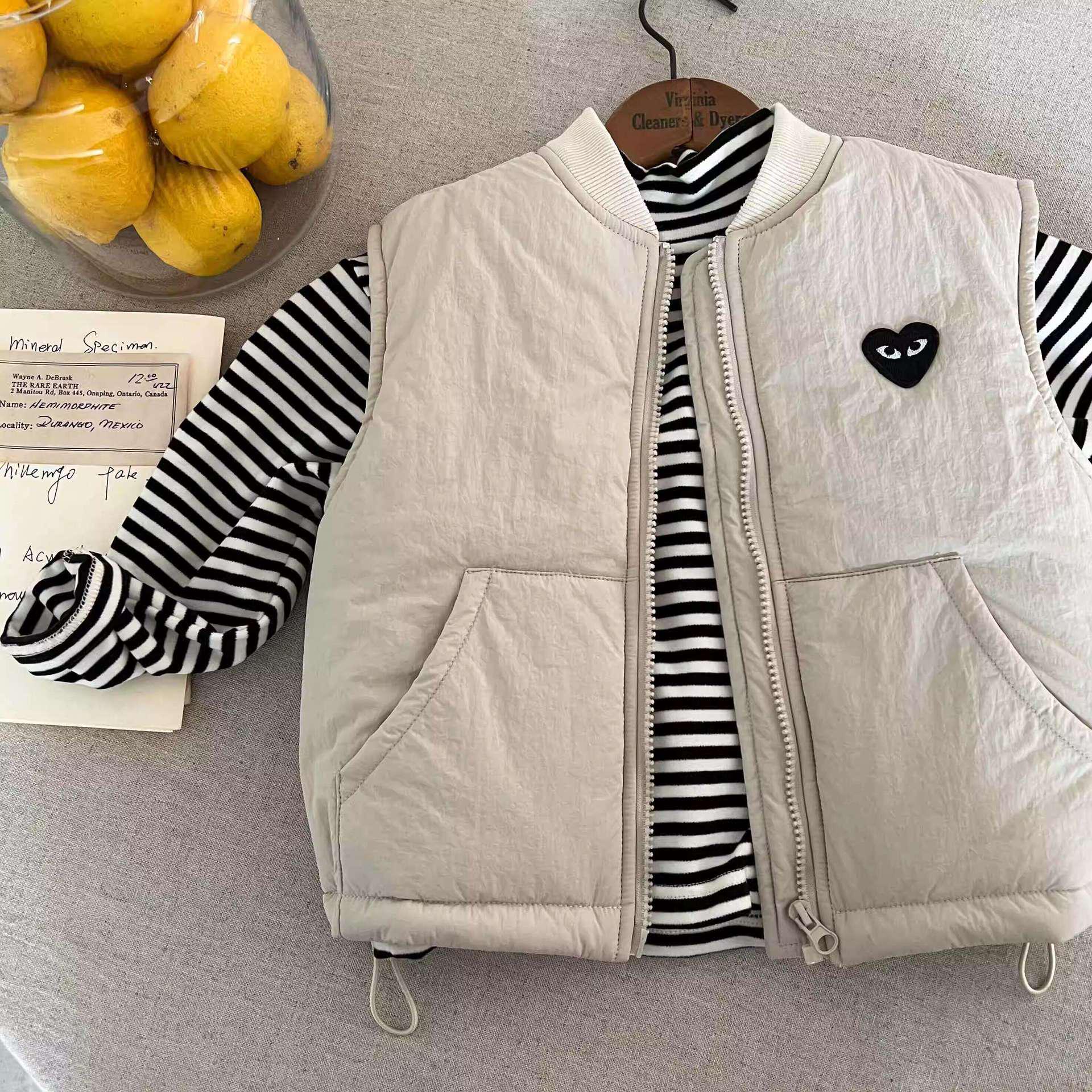 

В наличии! Новинка осени 2024 года, детский хлопковый жилет — тканая подкладка, молния, безрукавка для мальчиков и девочек. 110