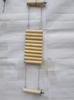Bird Toys Parrot Toys Round Wooden Stick Swing Climbing Ladder Stacks Hanging Chain Swings