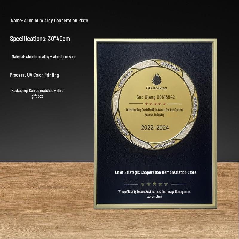 Custom Aluminum Alloy Medal and Plaque - Creative Honors and Commemorative Design
