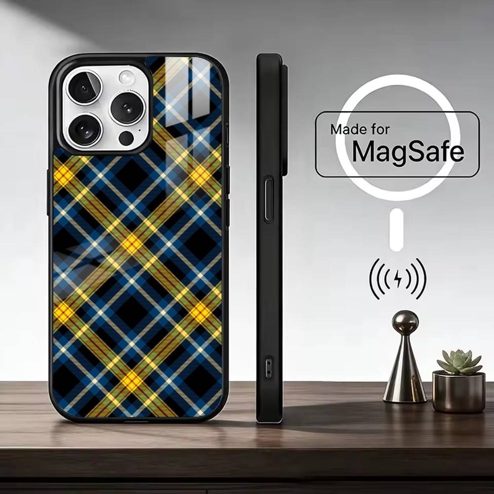 C-Clan Stewart Dress Tartan Phone Case For iPhone17,16,15,14,13,12,11 Plus,Pro Max Magnetic For Magsafe Wireless Charging
