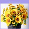 Sunflower Artificial Flowers For Home Decor And Photography Props With Silk Material