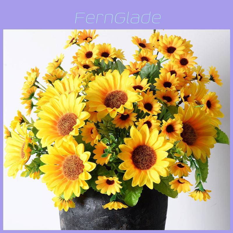Sunflower Artificial Flowers For Home Decor And Photography Props With Silk Material