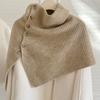 Warm Knitted Shawl Thicken Scarves Knitwear Simple High Neck Scarf  Women