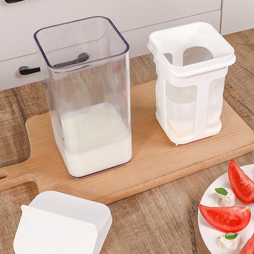 Kitchen Tool Fine Mesh Yogurt Strainer Reusable 1000ml Greek Yogurt Maker with Lid Versatile Food Sieve Strainer Rice/Tea