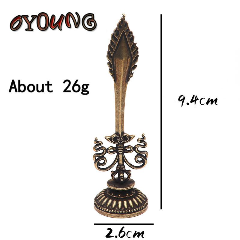 Pure Copper Manjusri Wisdom Sword Tibetan Nepal Buddhist Vajra Sacrificed Tailsmen Instrument Putting Decoration Figurines Craft