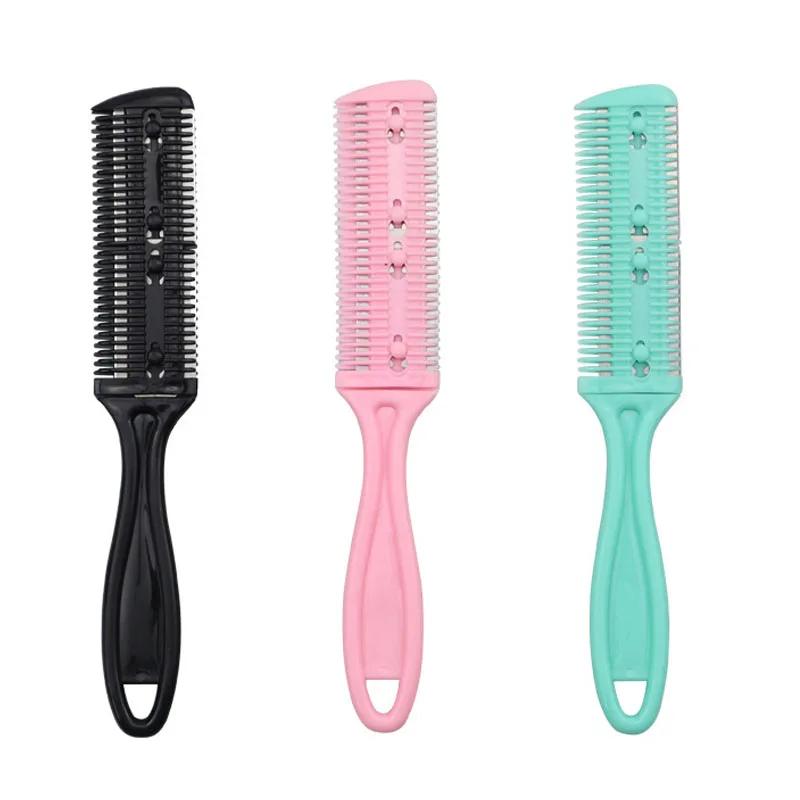 1Pc Hair Cutting Comb Hair Brushes With Razor Blades Hair Trimmer Cutting Thinning Tool Barber Tool Hair Salon Barber Comb