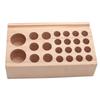 Handmade Beech Wood Tool Rack: 24-Hole Leather Tool and Punch Storage Box