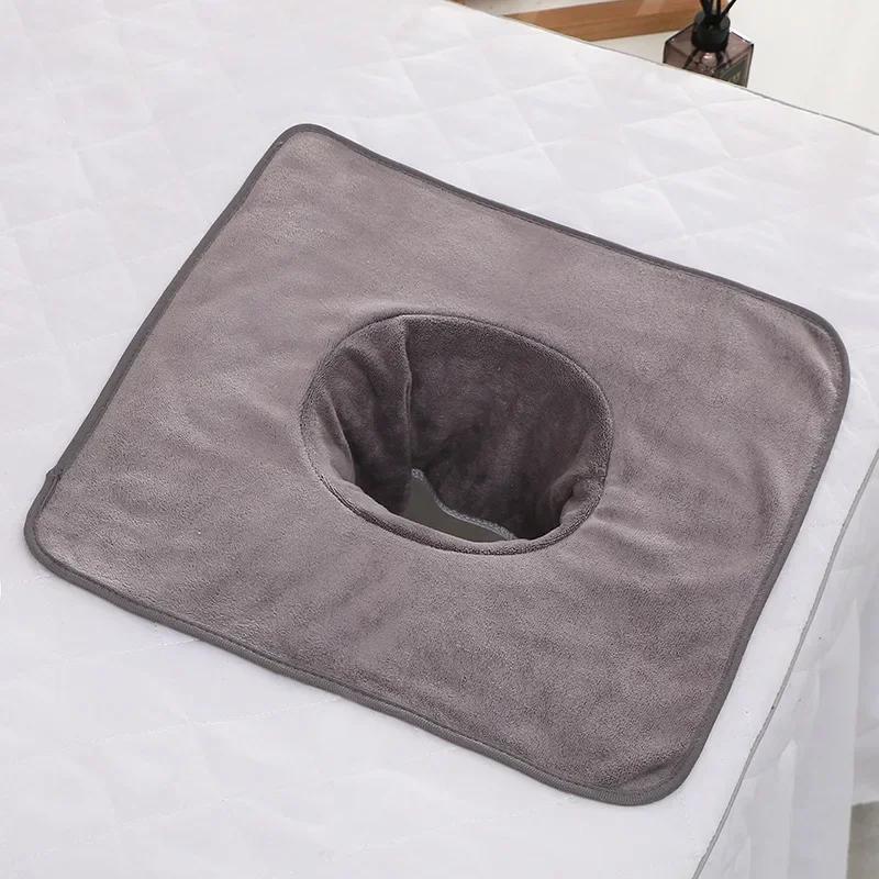 1 Stück verdickte Schönheits-SPA-Massageliege Planking Gesichtstuch mit Loch Bett-Bandana 35x35cm