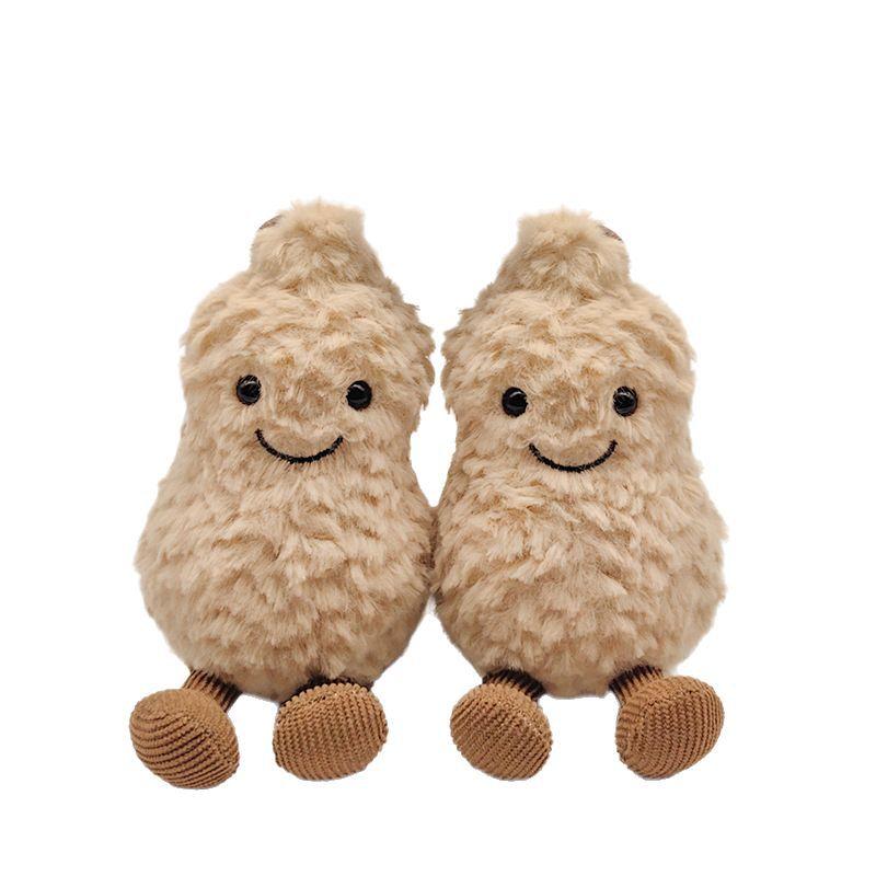 Adorabile Ciondolo Peluche Arachide Bambola Morbida Carina Regalo di Compleanno Festa per Donne Bambini Ciondolo Divertente per Borsa Portachiavi Decorazione Scrivania Casa