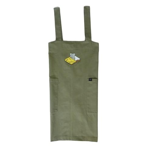 ANDY Twill Cloth Apron, Beige [Kitchen Goods, Cooking, DIY, Cotton, Cute, Nursery Teacher, Kindergarten, Character Gift, Stylish, Andy the Mouse]
