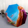 Princess, Rapunzel Automatic Opening and Closing Umbrella, Compact Travel Umbrella, Lightweight and Portable, Suitable for Beach Commuting B