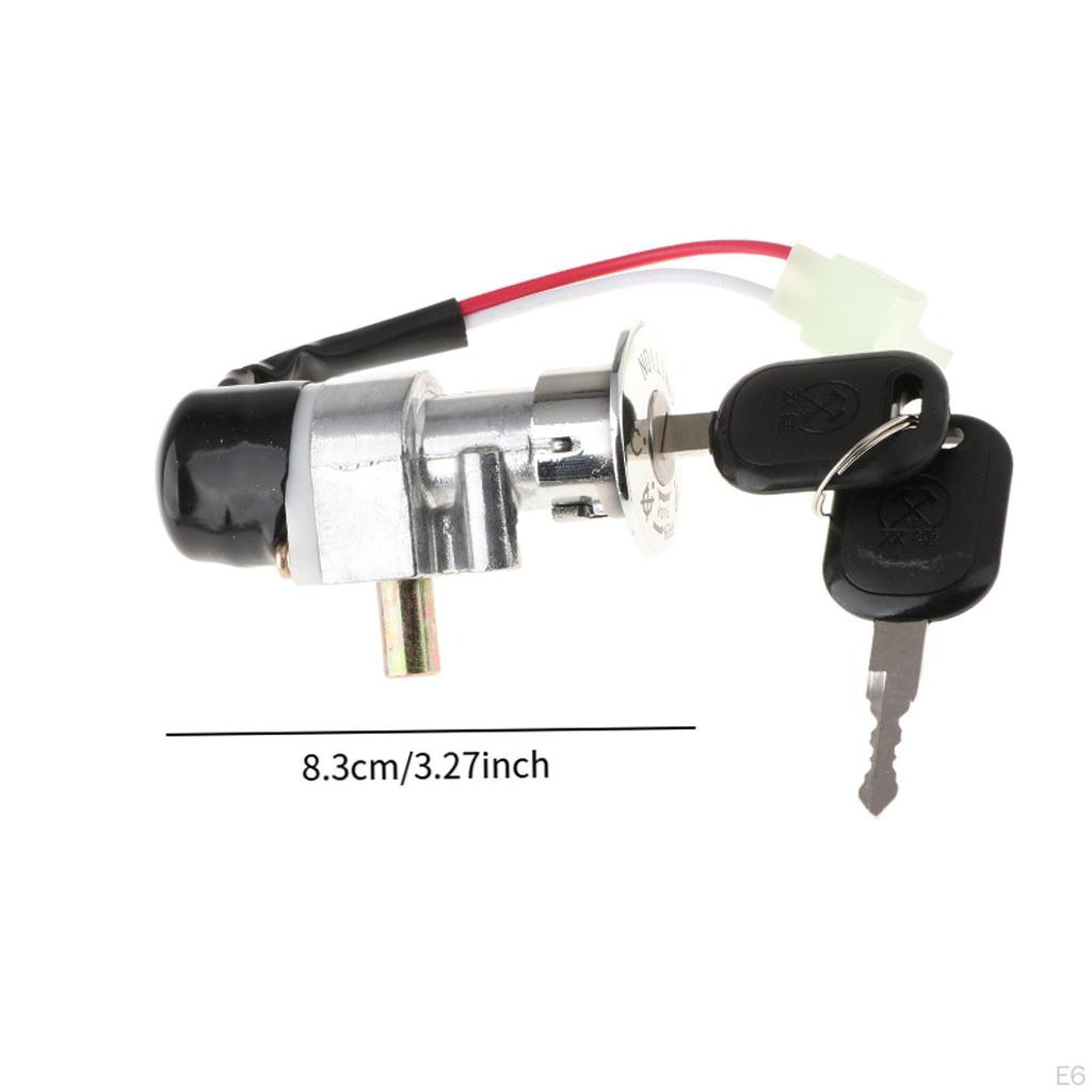 Blokada bezpieczeństwa skrzynki akumulatorowej włączona Wyłączony przełącznik kluczykowy 2-żyłowy Część zamienna Pojazd elektryczny Motocykl