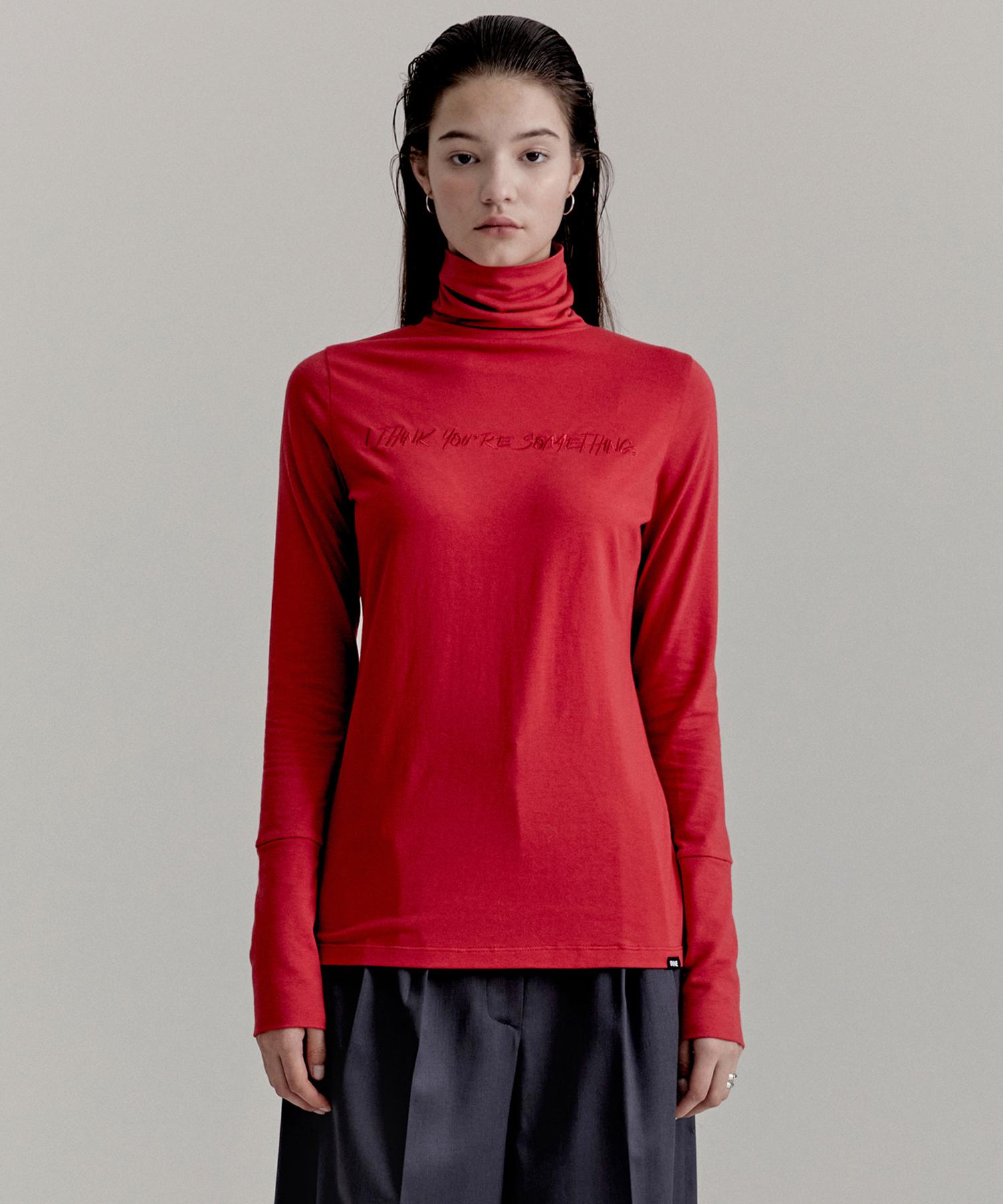Onneu Something Soft Turtleneck - Red Free