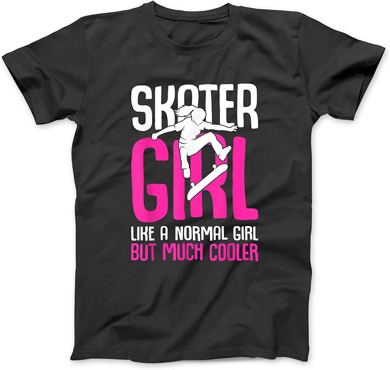 

Skater Girl Skateboarder Girls Skateboarding Skateboard T-Shirt Sweatshirt Hoodie Tanktop for Men Women Kids Black XXXXXL чорний