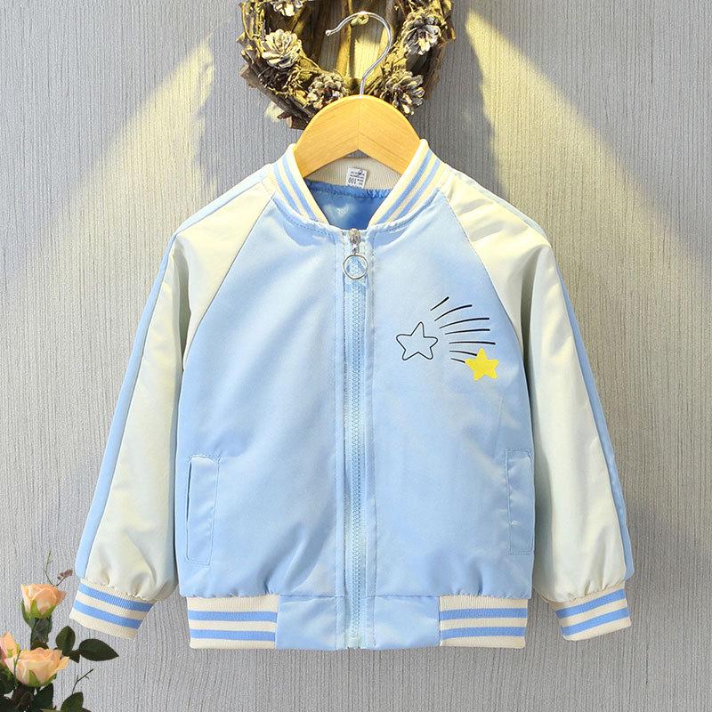 2025 New Style Cartoon Baseball Jacket for 3-Year-Olds - Fashionable Spring Jacket for Baby and Middle Child Girls