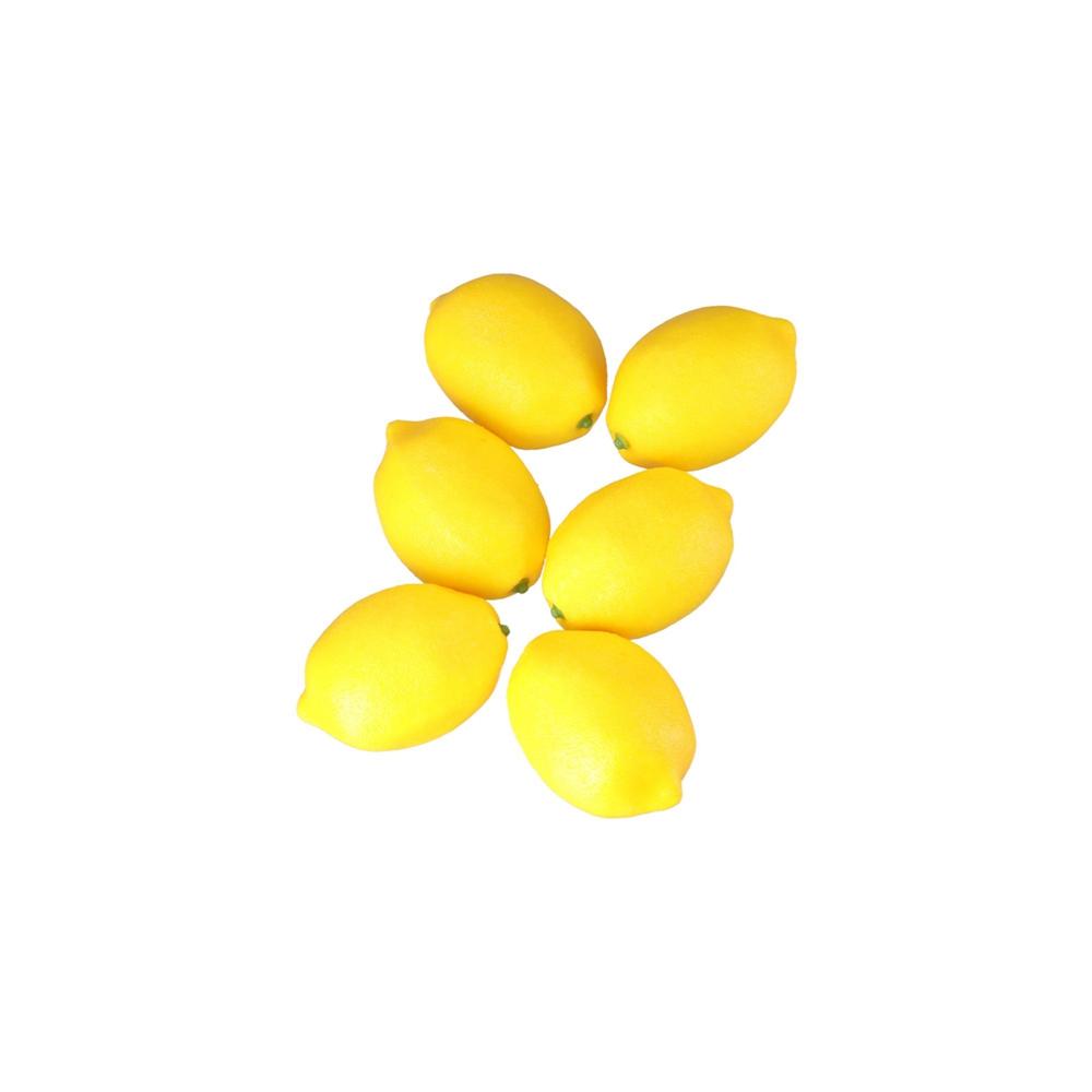 6/10PCS Party Lifelike Home Kitchen Decoration Artificial Lemon Fake Fruit Simulation