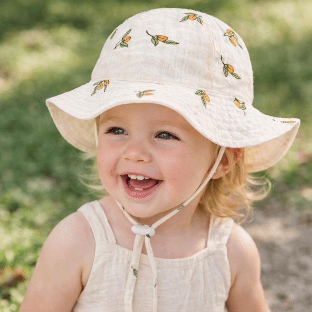 Wide Brim Children Fisherman Hat Cotton Kids Sun Cap Toddler Floral Print Baby Bucket Hat Outdoor