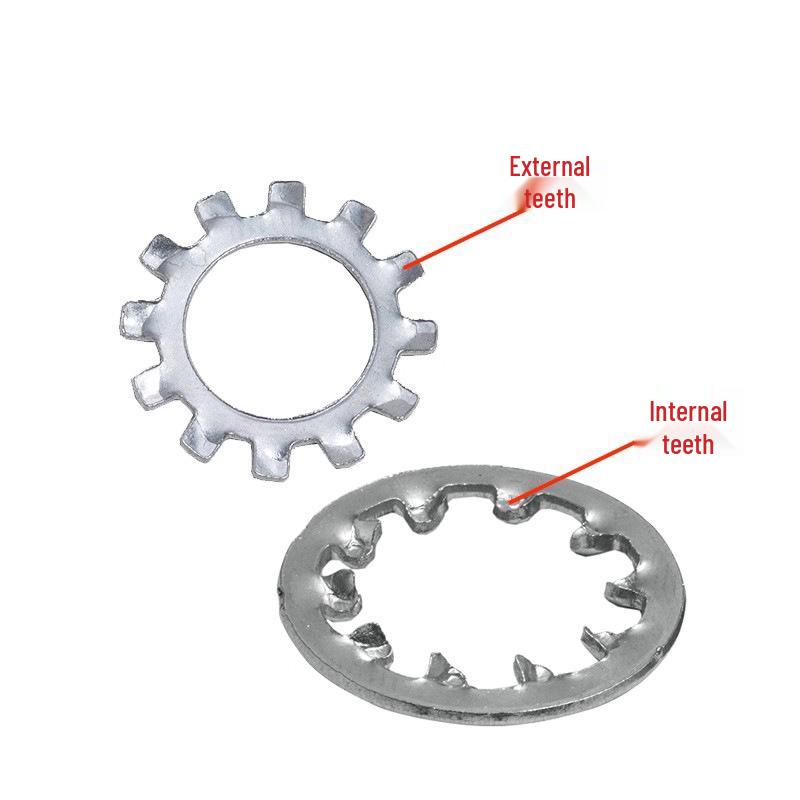 304 Stainless Steel Multi-Tooth Anti-Slip Lock Washer with Internal/External Teeth