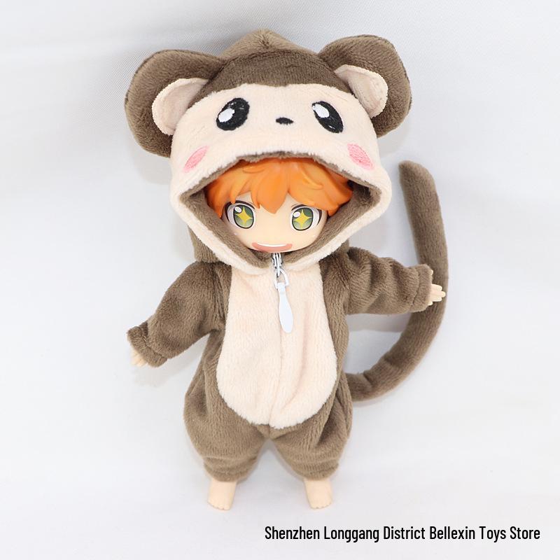 Animal Pajamas Sleepwear for 1/6 BJD Dolls – Fits 12-Point, GSC Body9, and Molly Dolls