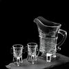10ml-100ml Duke Pot Antique Imperial Glass Small Cup Household Creative 3- Foot Cup Chinese Korean Style Cup Tiny Wine Cup Set